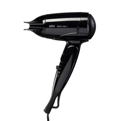 Obrázek Skládací cestovní vysoušeč vlasů Braun Satin Hair 1 Style &amp; Go HD 130, se stylingovou tryskou, 1200 wattů