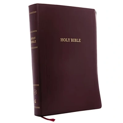 Obrázek KJV Holy Bible: Super Giant Print with 43,000 Cross References, Burgundy Leather look, Red Letter, Comfort Print: King James Version