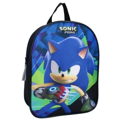 Obrázek mybagstory batoh Sonic černý děti škola školka betlém školní pro chlapce velikost 29 cm nastavitelné popruhy nápad na dárek, černý, cm, černá