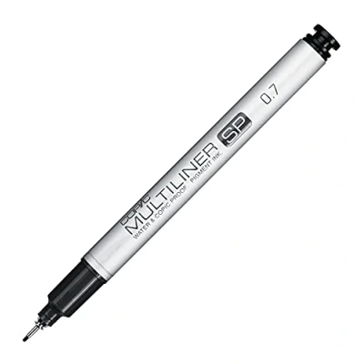 Obrázek Multiliner SP black 0,7 mm, kvalitní Fineliner z hliníku, s černou pigmentovou taškou, pro skicování, kreslení a ilustrace