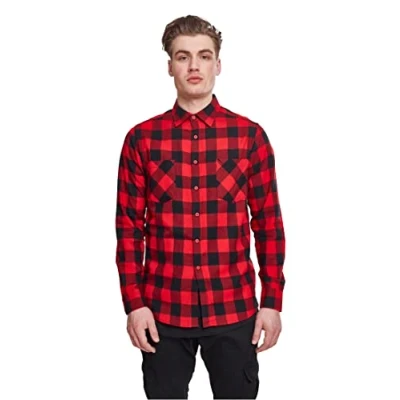 Obrázek Urban Classics Checked Košile, Muži, Velikost: 5XL, Black/red
