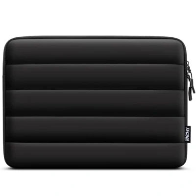 Obrázek TECOOL Puffy Laptop pouzdro taška pro Macbook Air 13,6 M3 M2 2024 2022, 13 M1 2022 2012, 14 M2,13. 3 Acer Dell Lenovo HP nárazuvzdorné ochranné pouzdro, černé