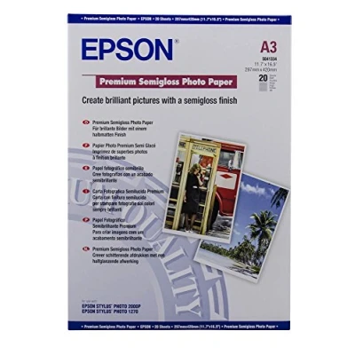 Obrázek Epson S041334 Premium Semigloss Photo Paper, DIN A3, 251g/m², 20 listů