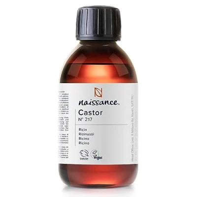 Obrázek Naissance Ricinový olej (č. 217) 225 ml lisovaný za studena na vlasy, řasy, obočí, kůži, obličej