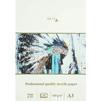 Obrázek SM.LT 3TS 750 10 (420) akryl krát Papír, A3, 420 GSM, přírodní bílá
