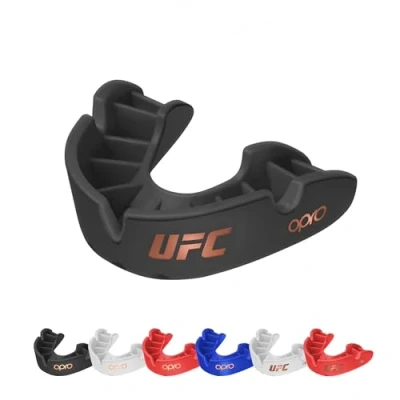 Obrázek OPRO Bronze Level UFC Erwachsene und Jugendliche Sport Mundschutz mit Etui Einpassvorrichtung, Zahnschutz für UFC, MMA, Boxen, Kampfsport, andere Kontaktsportarten (Schwarz, Erwachsene)