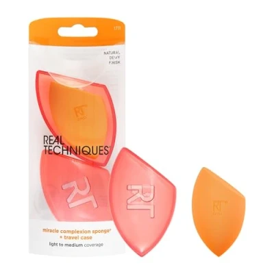 Obrázek REAL TECHNIQUES Miracle Complexion Makeup Sponge Full Cover Foundation With Travel Case