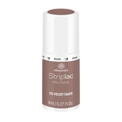Obrázek alessandro Striplac Peel or Soak VEGAN VELVET TAUPE LED lak na nehty ve světlém taupetonu pro perfektní za 15 minut, 8 ml