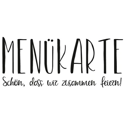 Obrázek razítko menu karta je pěkné, že My., 4 x 9 cm