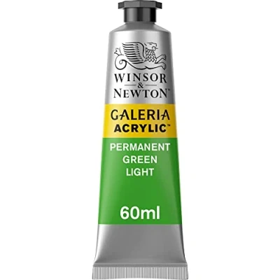 Obrázek Winsor &amp; Newton 2120483 Galeria akrylová barva, vysoká pigmentace, stálobarevná, máslová konzistence, tuba 60 ml permanentní zelená světlá