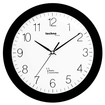Obrázek Technoline, WT 8000 rádiové nástěnné hodiny, Ø 30 cm, černé