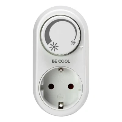 Obrázek Stmívač zásuvky otočný regulátor jasu knoflík plynule regulovatelný mezikonektor pro LED, halogen atd.