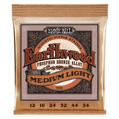 Obrázek Ernie Ball Earthwood Medium Light akustické kytarové struny, fosforová bronz, tloušťka 1254