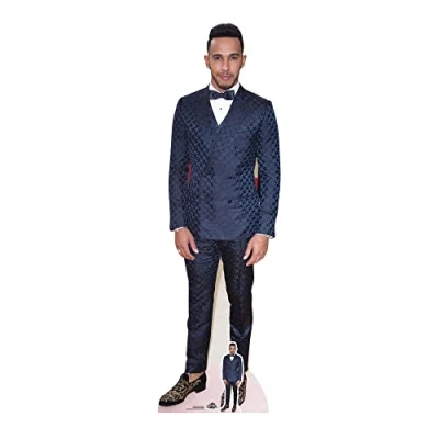 Obrázek STAR CUTOUTS Pappaufsteller in Lebensgröße mit Mini Ausschnitt von Lewis Hamilton Red Carpet, Pappe, Mehrfarbig, LIFESIZE