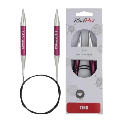 Obrázek KnitPro K47169 Rundstricknadel, Aluminium, Lila, 100cm / 12mm