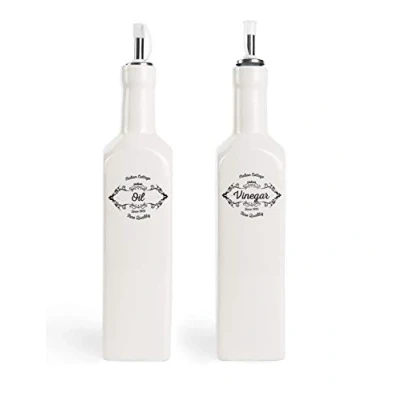 Obrázek Excelsa 62813 Fine Quality Set Flaschen Öl und Essig, Keramik, Weiß