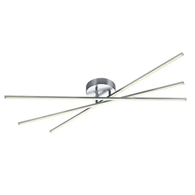 Obrázek Trio Leuchten LED stropní svítidlo Tiriac 671610307, kov, matný nikl, akryl bílý, 3 x 8,5 W, spínač stmívače