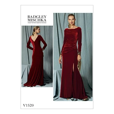 Obrázek Vogue Mustern 1520 A5 Misses Kleid Schnittmuster, Mehrfarbig, Größen 614