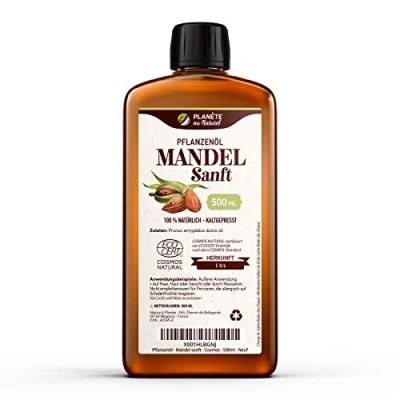 Obrázek Mandlový olej sladký 500 ml 100 % čistý, přírodní a lisovaný za studena