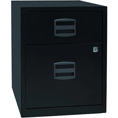 Obrázek Bisley Home Mobile Side/End table Chrank PFA, 1 Univerzální zásuvky, HR pro kov, 633 Černá, 40 X 41.3 52.8 cm