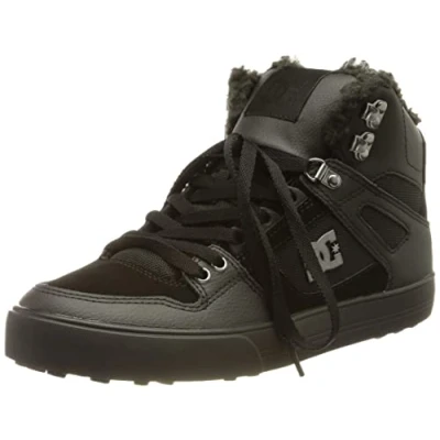 Obrázek DC Shoes PURE Unisex Šněrovací kotníkové boty, Velikost: 46, Black Kůže a textil
