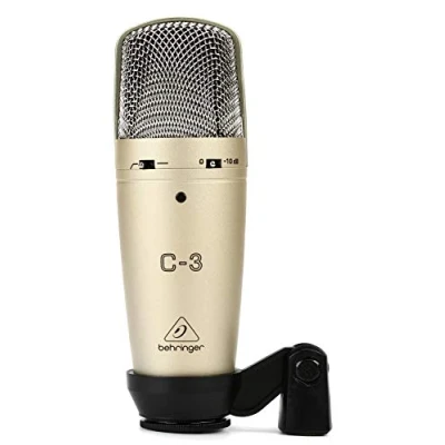 Obrázek Behringer Studiový kondenzátorový mikrofon C 3 s dvojitou membránou, stříbrný