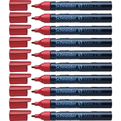 Obrázek Schneider Psací potřeby permanentní popisovač Maxx 230, plnitelný, 1 3 mm, červený