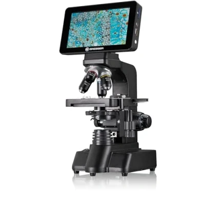 Obrázek Bresser LCD Mikroskop Researcher mit Touch Display für 44700 fache Vergrößerung, Kondensor, Kreuztisch, Feinfokus und 16MP CMOS Sony Sensor Fotos Full HD Videos