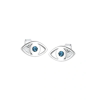 Obrázek Elli Dámské náušnice Evil Eye Nazar s krystaly, Fazetový brus, Křišťál