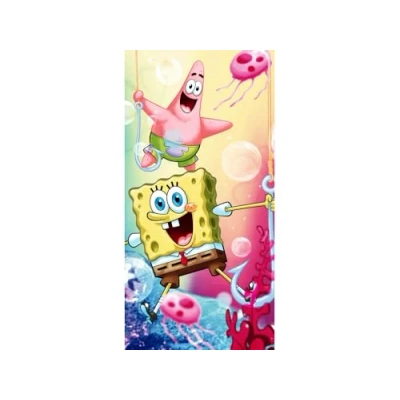 Obrázek Jerry Fabrics Sponge Bob Ručník s houbou 70 x 140 cm přátelé 012