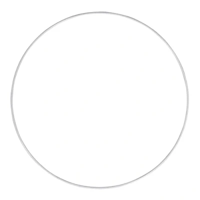 Obrázek Rayher HOBBY 2505400 kovový prsten, bílý povrch, 30 cm ø, tloušťka cca 3,5 mm, kroužek s drátem pro ruční práce, navíjecí techniku, lapač snů, prsten macramé, floristika