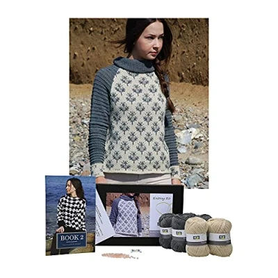 Obrázek DesignEtte Strick Set, grau/weiß/XL, 16 Stück, 34 x 24 14 cm