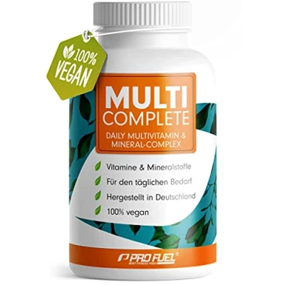 Obrázek Veganské vitamíny a minerály 180 kapslí MULTI COMPLETE multivitamin minerální komplex veganů: vitamin A, B2, B12, D3, K2, kyselina listová, vápník, hořčík, zinek, železo, selen, jód zásoba 2