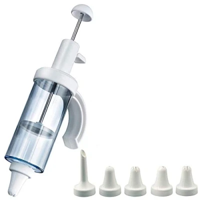 Obrázek Westmark Stříkačky na Garnier a klíšťata, s 5 tyčemi, objem: 180 ml, plast/nerezová ocel, transparentní/bílá, 31162260
