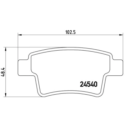 Obrázek Brembo P 61 085 sada brzdových destiček, kotoučová brzda (4dílná)