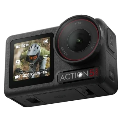 Obrázek DJI Osmo Action 5 Pro Essential Combo, wasserdichte Kamera mit 1/1,3“ Sensor, 4K/120fps Video, Motivverfolgung, Stabilisierung, Dual OLED Touchscreens, 4K Ideal für Sport, Vlog