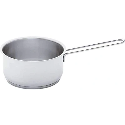 Obrázek Fissler kastrol / z ušlechtilé oceli (Ø 12 cm, 0,5 litru) bez pokličky, povrchové úpravy indukční, stříbrný