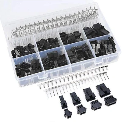 Obrázek GTIWUNG 560 kusů 2,5 mm JST SM konektorů Kit, 2,5mm Pitch 2 3 4 5 Pin přípojka samec a samice konektor kryt adaptér sortiment sada