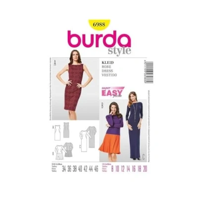 Obrázek Burda střih Jersey šaty? Lodičkový výstřih vel. 34 46