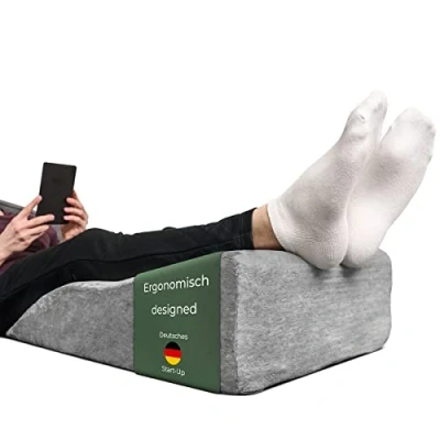 Obrázek Ergonomický žilní polštář pro nohy nahoru položení na uložení nohou klínový opěrný a kolena ideální jako lymfatický klín obě