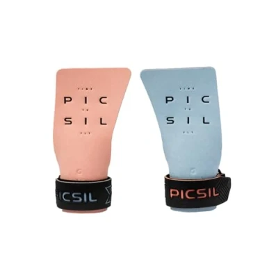 Obrázek PICSIL Condor Grips, ohne Lochgriffe mit technischem Gewebe, erhöhter Schutz und Komfort, Handgriffe für Crosstraining, Gymnastik, Klimmzüge, Gewichtheben, verhindert Blasen Risse (Koralle, G)