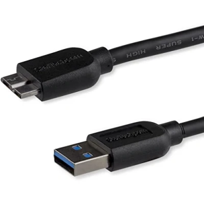 Obrázek StarTech.com 50cm tenký SuperSpeed USB 3. 0 A na Micro B kabel, St/St, 3.0 připojovací černý