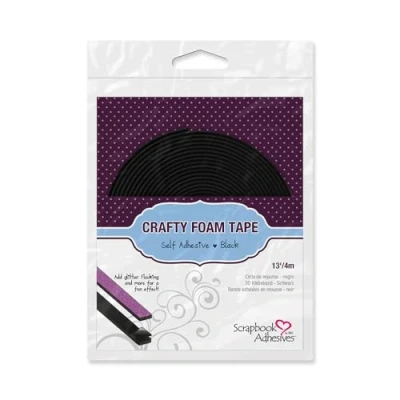 Obrázek Scrapbook Adhesives Crafty Schaumstoff Klebeband, 3 l by 3L Schaumband, Schaum, Schwarz, 4M X 10mm