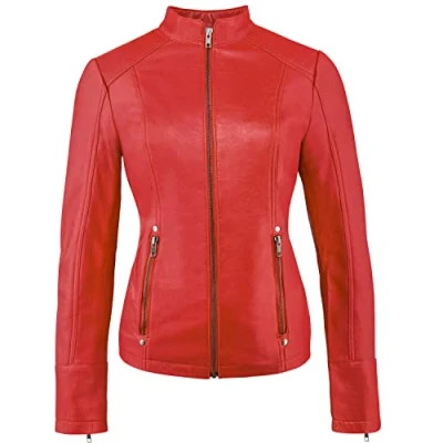 Obrázek Urban Leather Fashion kožená bunda Rt01, červená, velikost 48, 4XL