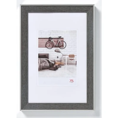 Obrázek walther design rám obrazu šedý 10 x 15 cm se stříbrnou vnější hranou, bohémský designový EN015D