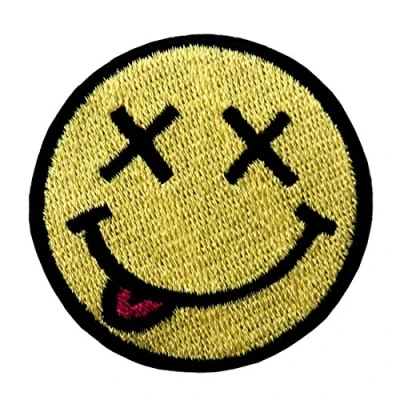 Obrázek Smiley L?Cheln GL ̈ 1CKLICHES obličej Stickte odznak železo na N?Hen skvrny