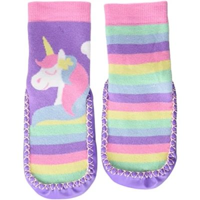 Obrázek Playshoes Unisex Kinder Unicorn Slipper Shoes Hausschuh, Mehrfarbig, 24/25 EU