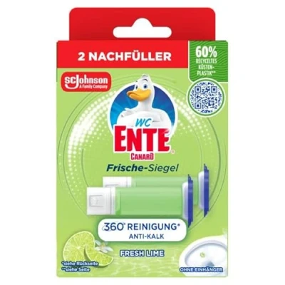 Obrázek WC Ente Čerstvý náhradní náplň, čistič na bez košíčků, 12 gelových kamenů, vůně limone, balení 1 ks (2 x 36 ml)