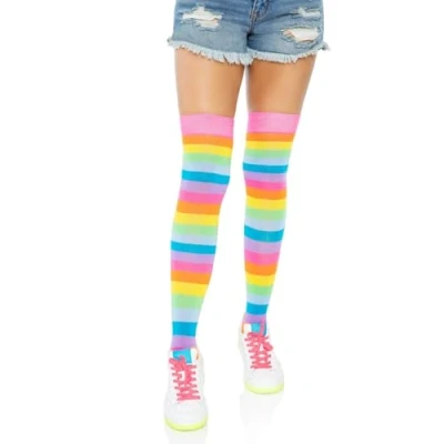 Obrázek Leg Avenue pestré duha Overknees Rainbow onesize 40 70 kg [hračka]