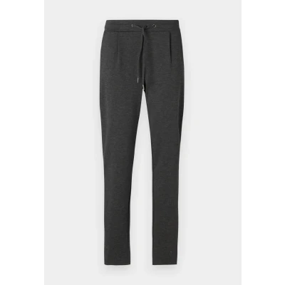 Obrázek ICHI IHKATE PA2 dámské tepláky relaxační kalhoty se strečovým úzkým střihem s elastickým pasem, Dark Grey Melange (10021)